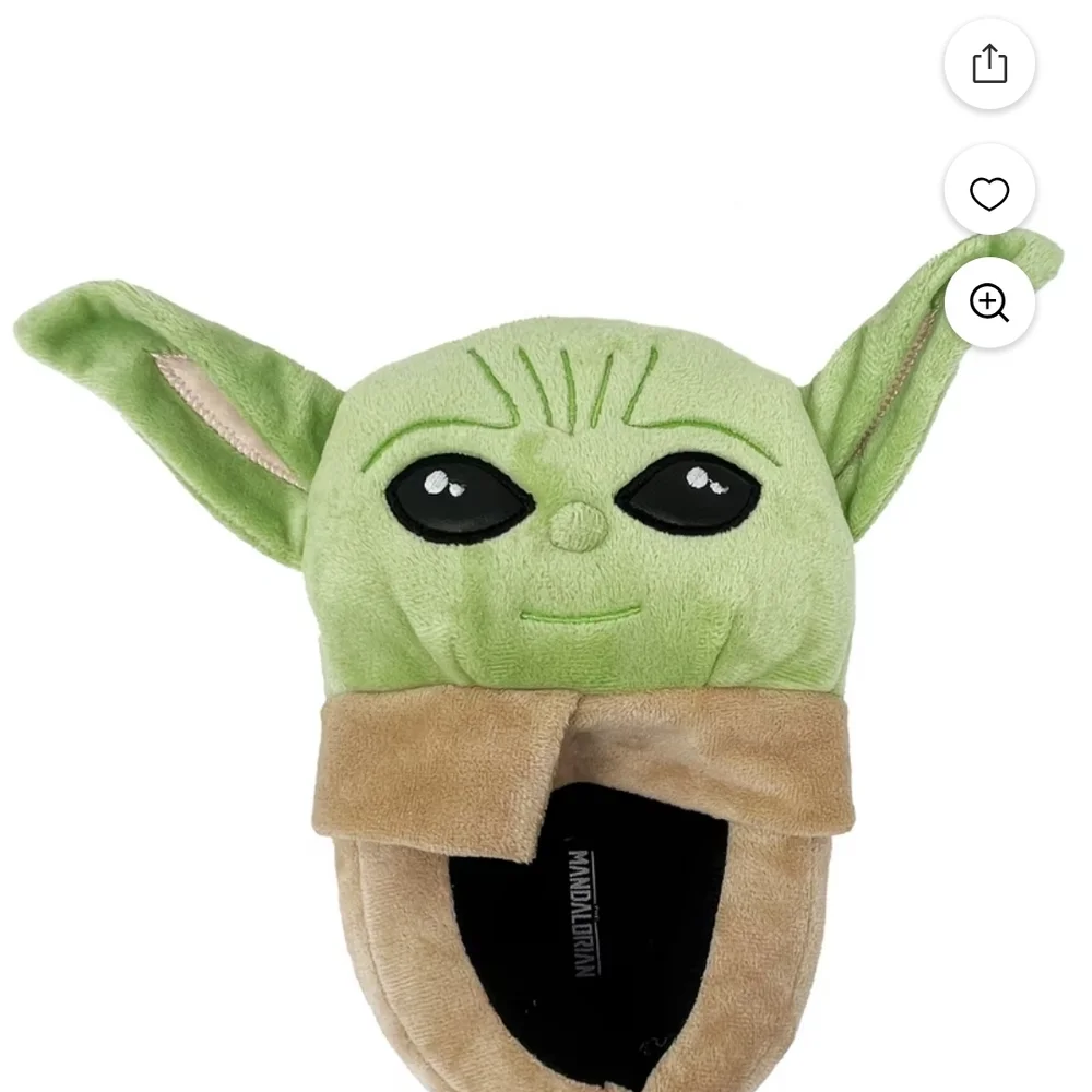 The Mandalorian Child Plush Green Baby Yoda Character Slippers Size 13/1 Youth